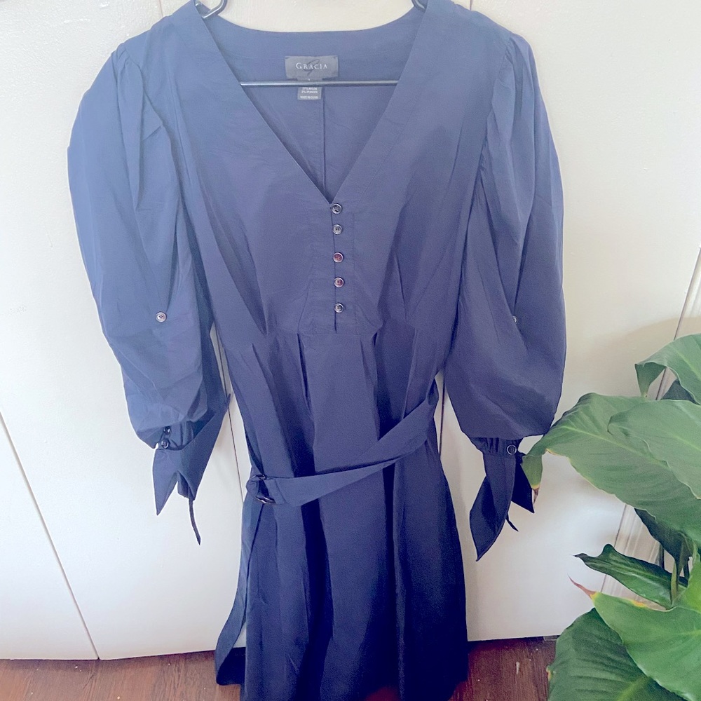 Grazia puffed sleeve midi dress
